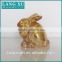 LX-D016 christmas ornamental glassware gifts cheap glass ornaments rabbit animal glass ornaments