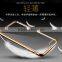 Factory Wholesale Ultra-thin Transparent Clear Soft TPU Case Cover, Plated Gold Edge TPU Back Cover