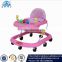 Beautiful design 8 wheels plastic OEM baby walker with music and many toys,baby carrier baby walker