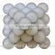 white pressed parafin wax aluminium containe tealight candles