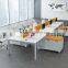 Special design modern White aluminum frame glass office desk