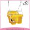 Small size home safety design plastic kids play low back baby chair swing