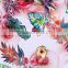 Paper transfer printed chiffon fabric for summer dress