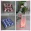 Muti-color remote control 4 Square floral wedding centerpieces with 12pcs SMD LEDs