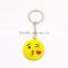 Yiwu Manre soft pvc/ rubber wholesale promotional funny face design 2d keychain