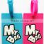 Soft PVC Letter Printed Luggage Tag for Airlines Shaped Rubber Bag Tags