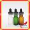 Amber frosted glass bottle 30ml with glass bottles for oil with empty glass dropper bottle