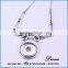 Silver Wholesale Fashion Women Necklace Snap Button Jewelry With Top Quality