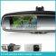 4.3" high brightness car rearview mirror with parking sensors optional function: bluetooth backup camera