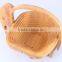 Eco Friendly Naturally Renewable Woven Bamboo Unusual Spiral Cut Fruit Bowl Tray Basket