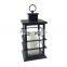 Black plastic outdoor camping led candle lantern light