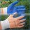 BSSAFETY Palm nitrile coated cheap zebra safety working gloves