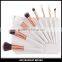 Private Label Graceful White Handle Makeup Brushes Face Rose Gold Travel Makeup Brush 8pcs Set With Makeup Case
