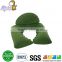 High quality colorful soft U shape flocking inflatable camping pillow