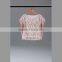 Digital printing hotfix rhinestone blouse/designer blouse