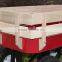 Wood Wagon ALL Terrain Pulling Red W/ Wood Railing Children Kid Garden Cart