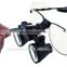 2.5x Flip-Up Galilean Style Dental Surgical Medical Binocular Loupes Frame Nickel Alloy 420mm Loupe