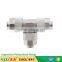 China JULY Factory Supply Push-in Threaded Pneumatic Pipe Copper Fittings