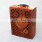 Wooden wine box with handle