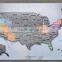 Personalized Scratch-off Us Map the United States of America A4 Size Poster Travel Silver Layer