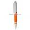 Universal white plastic ball pen with logo printed