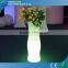 Hotel Decorative Rechargeable RGB Light Plastic Flower Pot LED