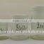 Set 3 white Colored Metal Coated ball shape glass storage jar
