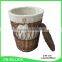Woven wicker material cleaning laundry basket