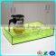 Chinese Manufacture Custom Made Purple Cube Plastic Acrylic Tea Serving Tray