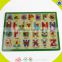 wholesale beautiful kids letters puzzle school teaching aid wooden kids letters puzzle high quality baby jigsaw W14B028