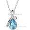 Women's Rhinestone Chain Crystal pendent Necklace Waterdrop Jewelry Xmas Christmas Gift