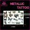 Waterpoof Tattoo Sticker Gold Metallic Fake Tatoo Temporary Stickers
