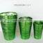 Shiny ceramic flower pot for garden plant