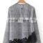 Runwaylover EY2378B Ladies 2017 Fashion Lace Splice Plaid Blouse