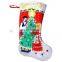 LED black plush christmas stocking