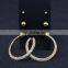 2017 Fashion Exaggerated Bling Rhinestone Geometric Circle Round Earrings Set 3pcs/set