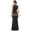 Kate Kasin Beaded Sleeveless Round Neck Hollowed Shoulders Ball Gown Evening Prom Party Dress KK001026-1