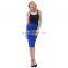 Grace Karin Women's High Stretchy Hips-Wrapped Vintage Retro Blue Pencil Skirt CL010454-3