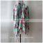 Fashion Ladies scarf shawl With Flowers green