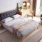 European Modern Furniture Wooden With Leather Headboard Cushion 1.8M Bed