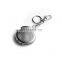 Round shape portable pocket metal cigarette ashtary with keychain