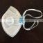 Protective Nonwoven Flat Fold Dust Filter Face Mask With Breathing Valve and Adjustable Head Strap