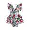 Toddler Floral Halter Bodysuit Ruffle Baby Girl Romper
