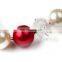 Girl Christmas Handmade Necklace Children Red Chunky Bubblegum Beads Necklace boutique