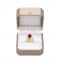 Eco-friendly PU Leather jewelry packaging box ring Luxury engagement leather ring box