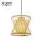 HUAYI High Selling Pendant E27 5W Modern Decoration Indoor Bedroom Bamboo Rattan Pendant Lights