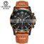 OCHSTIN 068A Military Men Sport Quartz Watches Leather Band Relogio Masculino Men's Business Watch