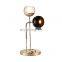 Luxury Modern Metal Bedroom Living Room Glass Table Lamp Black Gold LED Desk Light for Home Decoration