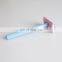 Blue Color Stainless Steel Double Edge Blade Safety Razor Facial Razors For Women