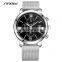 SINOBI Simple Design OEM Man Watches S9542G Chronograph Function with Calendar Window Masculine Wristwatch